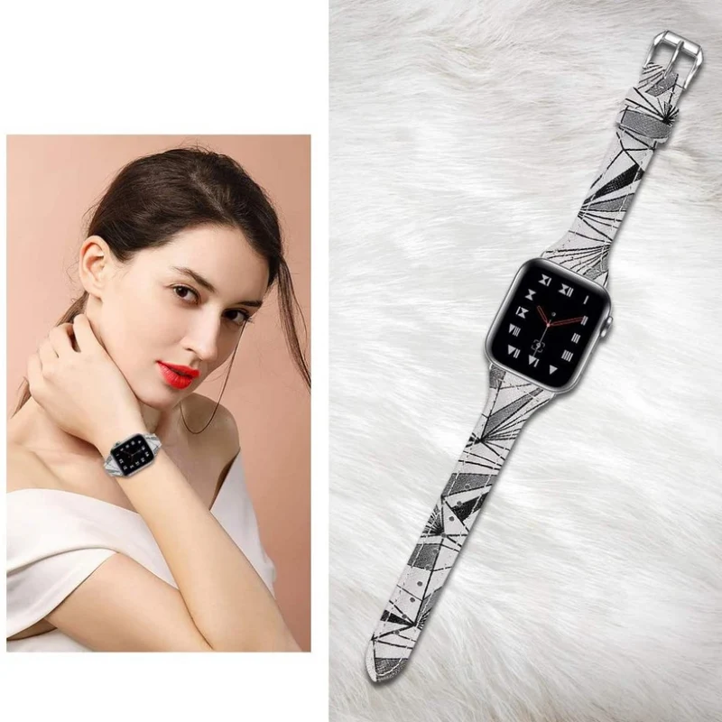 Absolut langlebig Universell Apple Echtes Leder armband