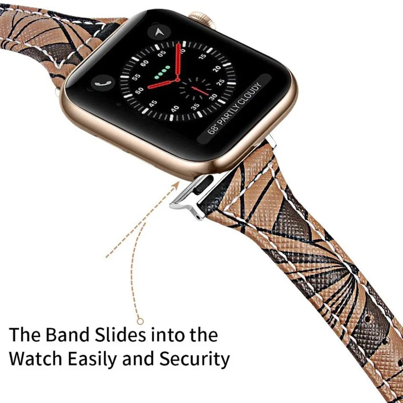 Absolut langlebig Universell Apple Echtes Leder armband