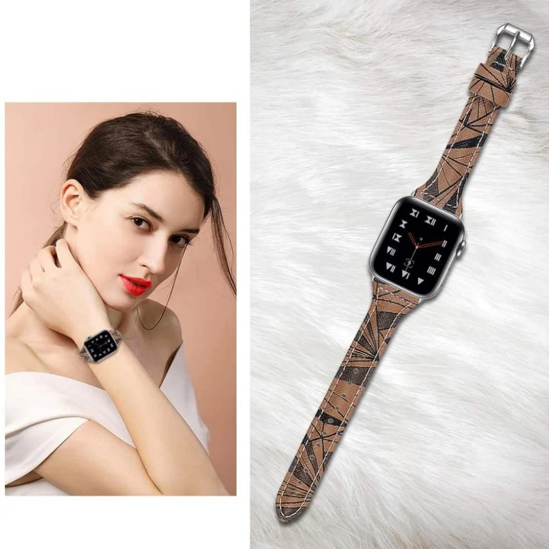 Absolut langlebig Universell Apple Echtes Leder armband