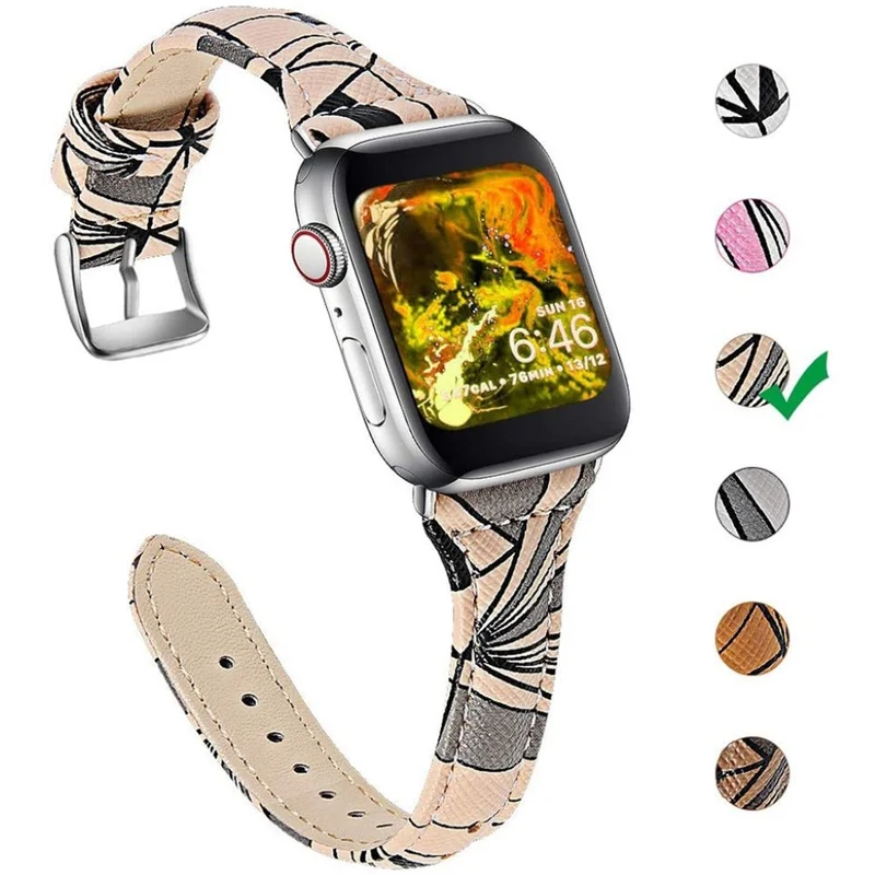 Absolut langlebig Universell Apple Echtes Leder armband