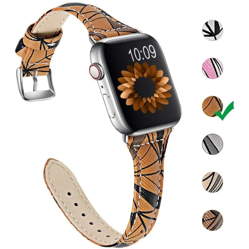Absolut langlebig Universell Apple Echtes Leder armband