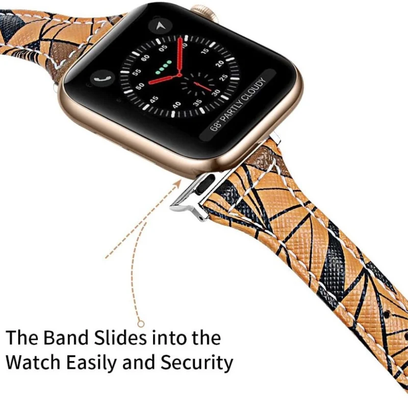 Absolut langlebig Universell Apple Echtes Leder armband