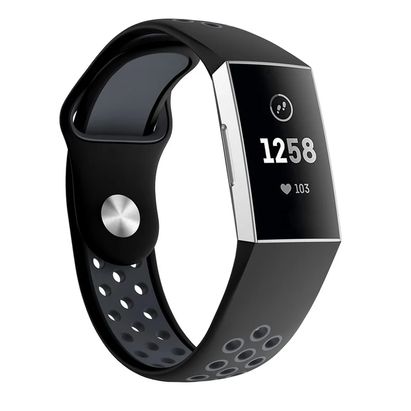 Absolut stylisch Fitbit Charge 3 Silikon / TPU armband - Größe: L