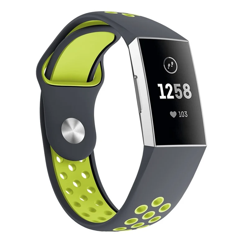 Absolut stylisch Fitbit Charge 3 Silikon / TPU armband - Größe: L