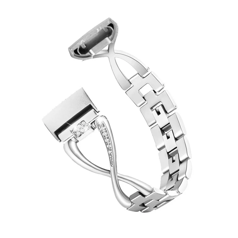 Mega haltbar Fitbit Charge 3 Metall und Strass armband