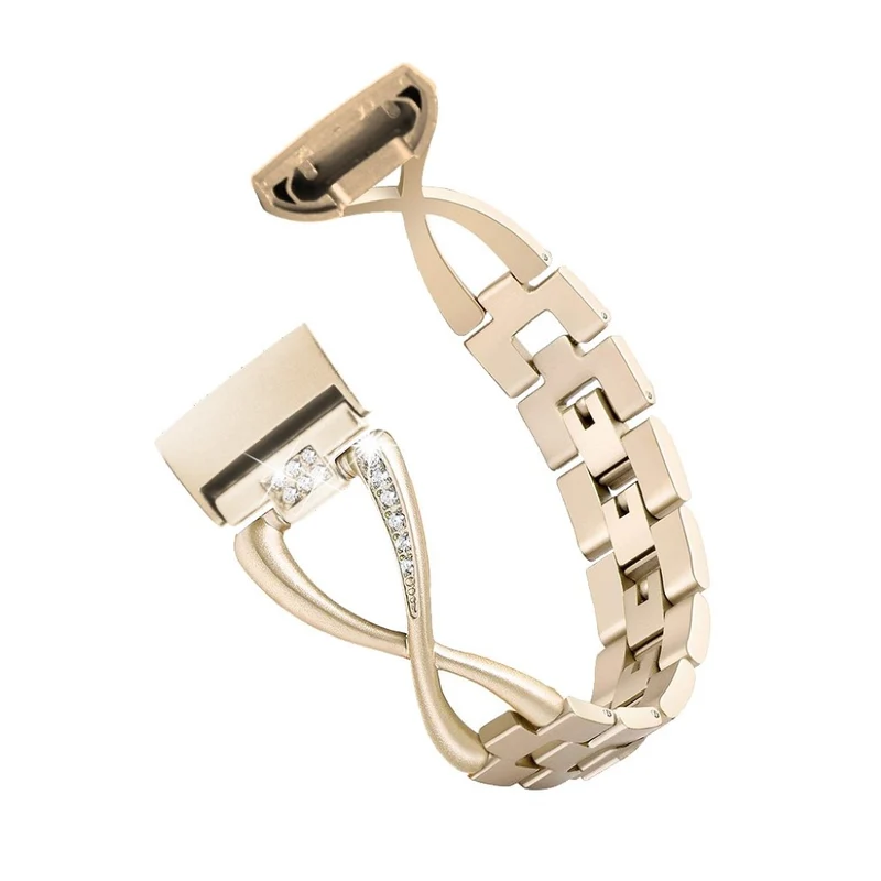 Mega haltbar Fitbit Charge 3 Metall und Strass armband