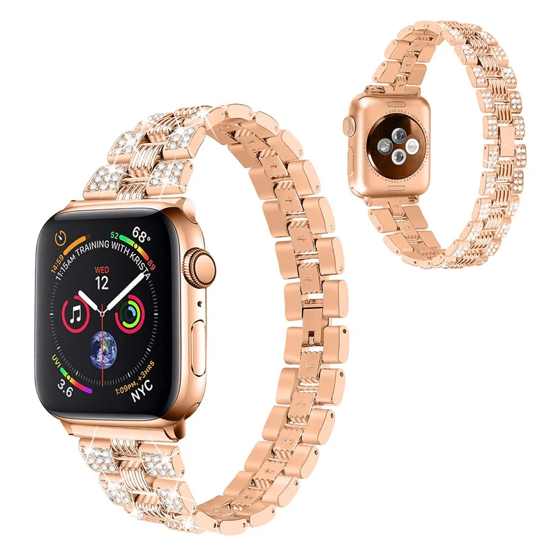 Mega cool Universell Apple Metall und Strass armband