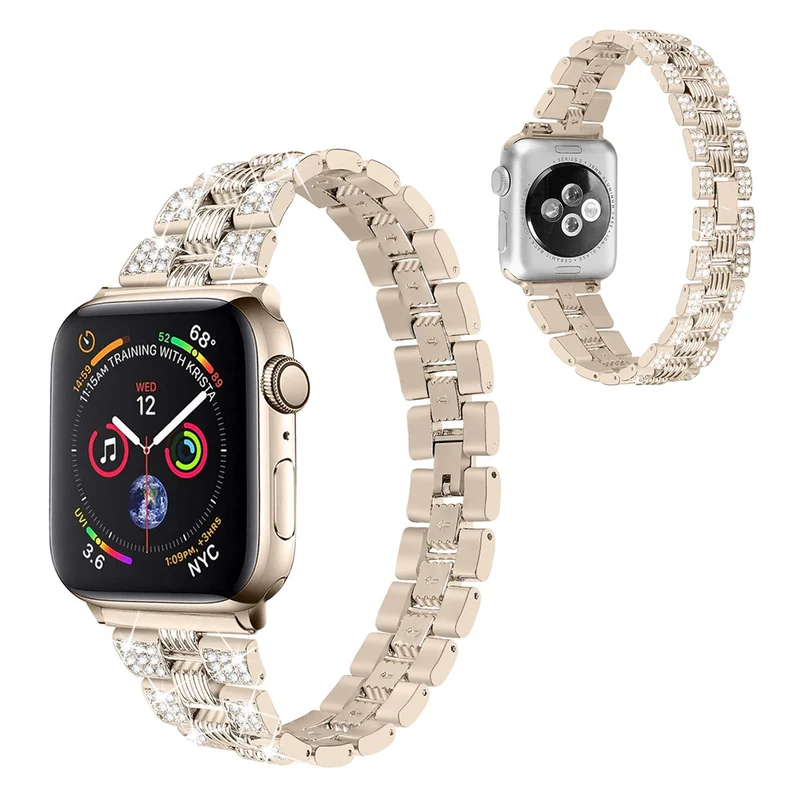 Mega cool Universell Apple Metall und Strass armband