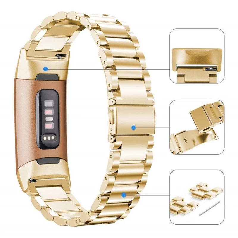 Robust Fitbit Charge 3 Metall armband