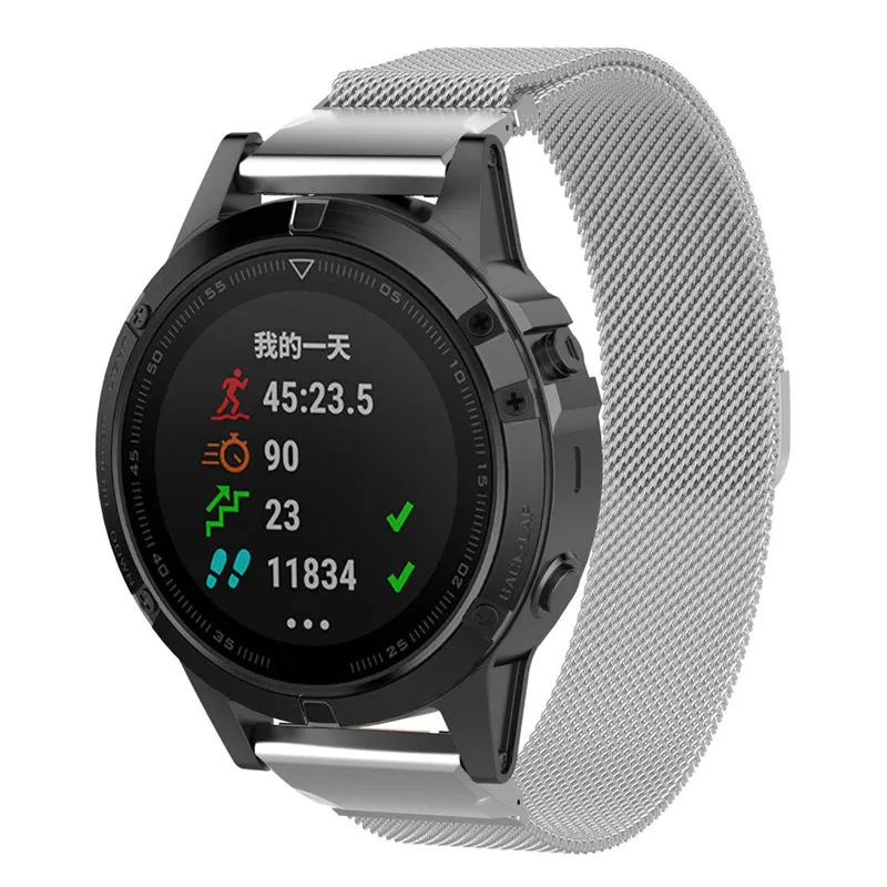 Schön Garmin Fenix 5 Metall armband