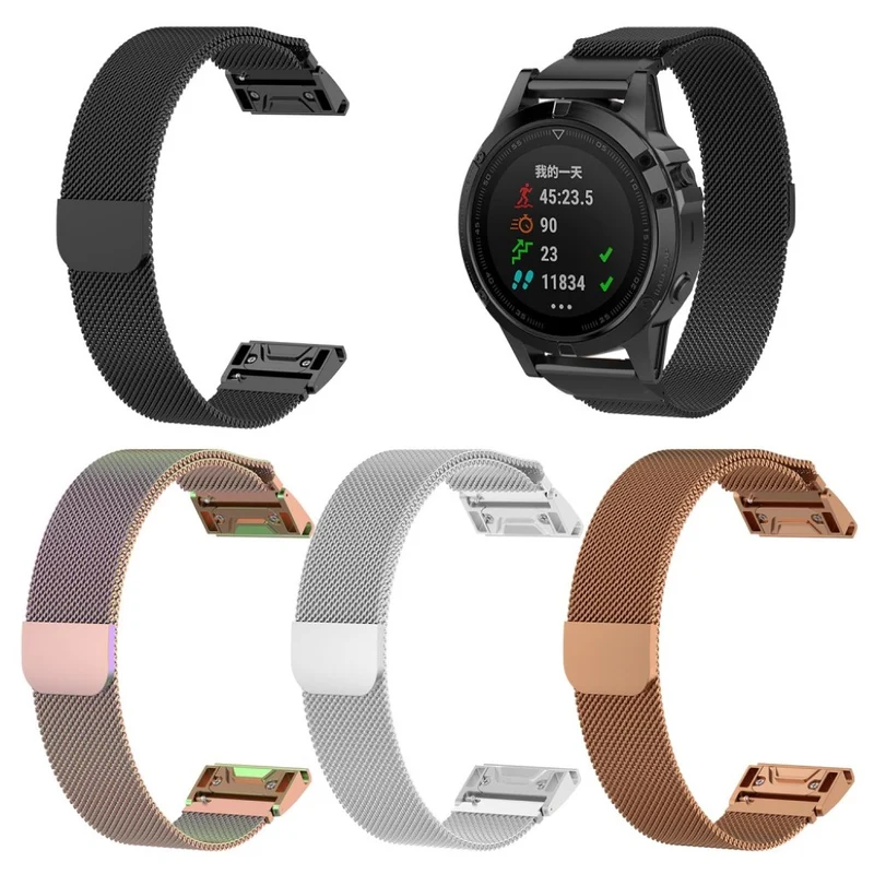 Schön Garmin Fenix 5 Metall armband
