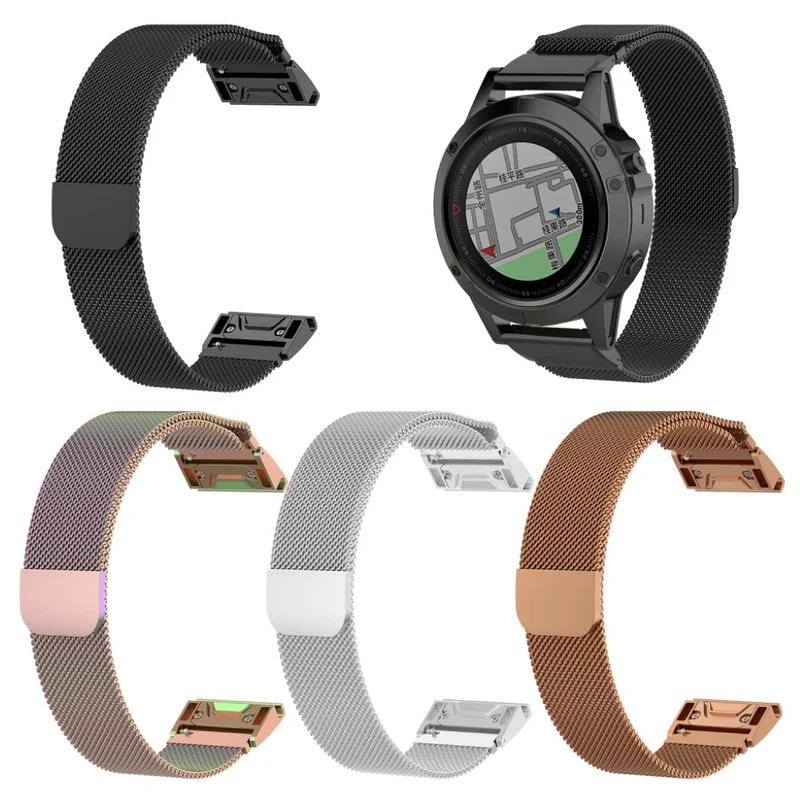 Cool Garmin Fenix 5X / Garmin Tactix Charlie Metall armband