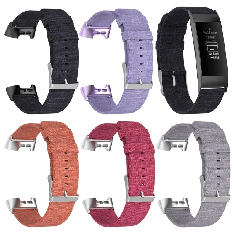 Mega elegant Fitbit Charge 3 Textil / Nylon armband