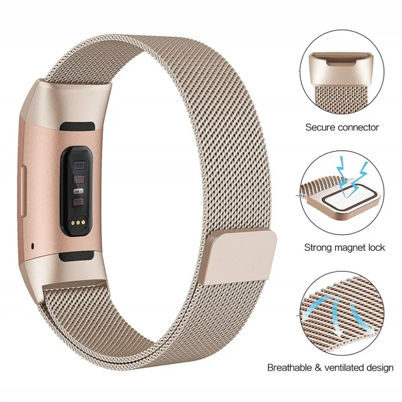 Auffallend nett Fitbit Charge 3 Metall armband