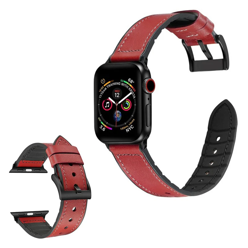 Stark Universell Apple Kunstleder und Silikon / TPU armband