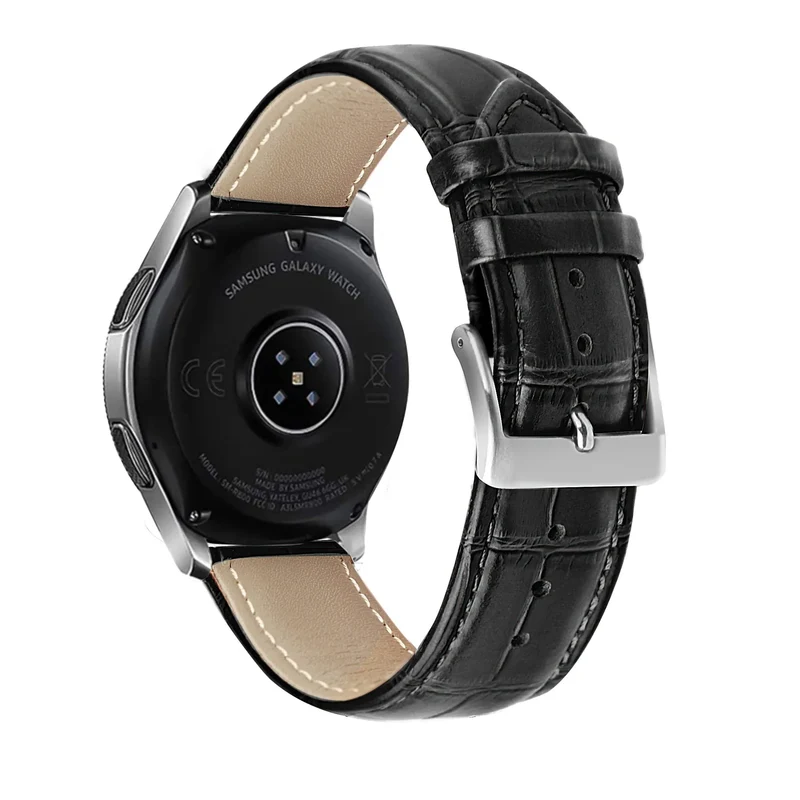 ICE Fit 1.78 Gebürstetes Lederarmband Krokodilprägung (Schwarz)