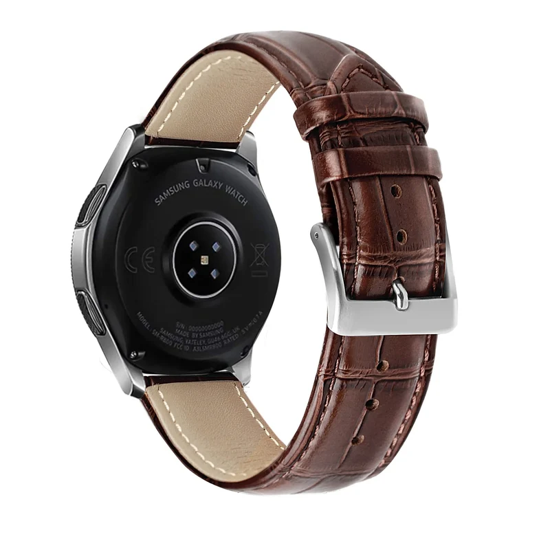 ICE Smart TKS Rectangular 1.41 Gebürstetes Lederarmband Krokodilprägung (Braun)
