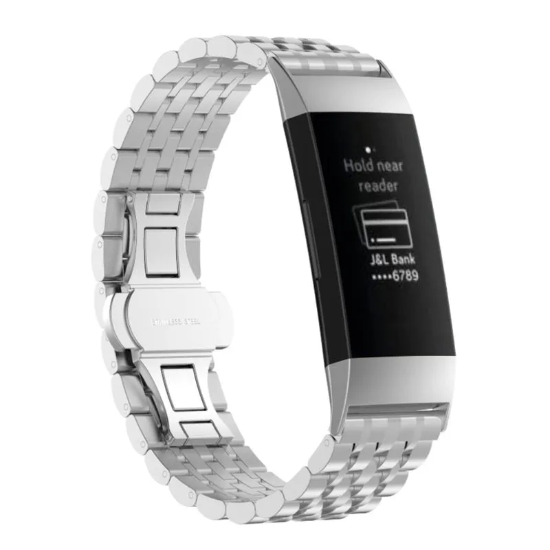 Mega haltbar Fitbit Charge 3 Metall armband