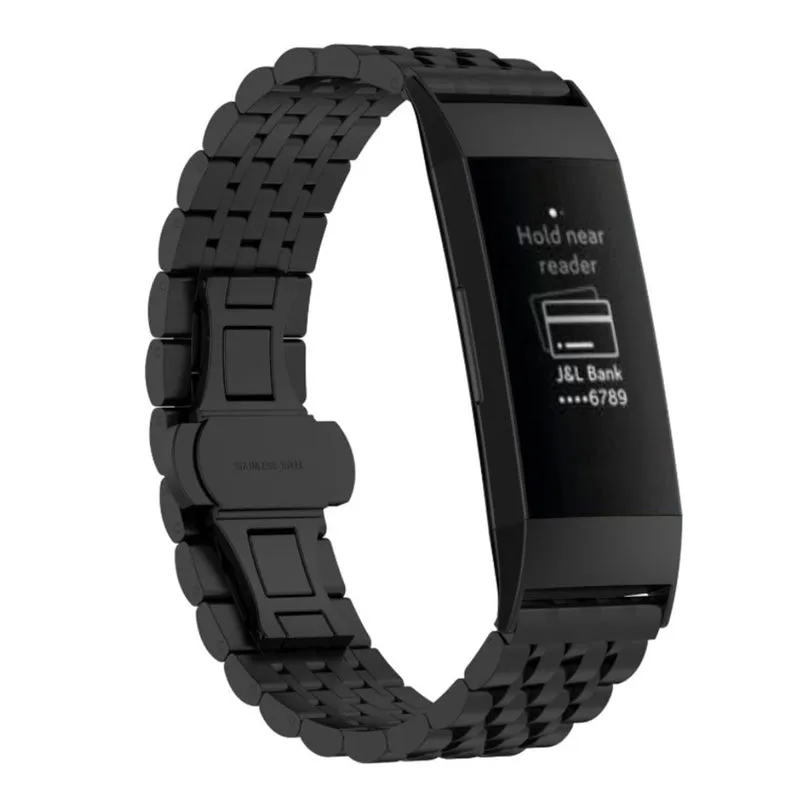 Mega haltbar Fitbit Charge 3 Metall armband
