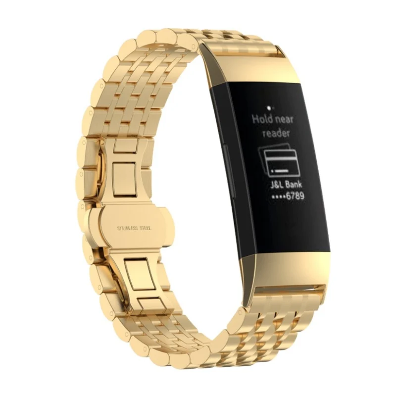 Mega haltbar Fitbit Charge 3 Metall armband