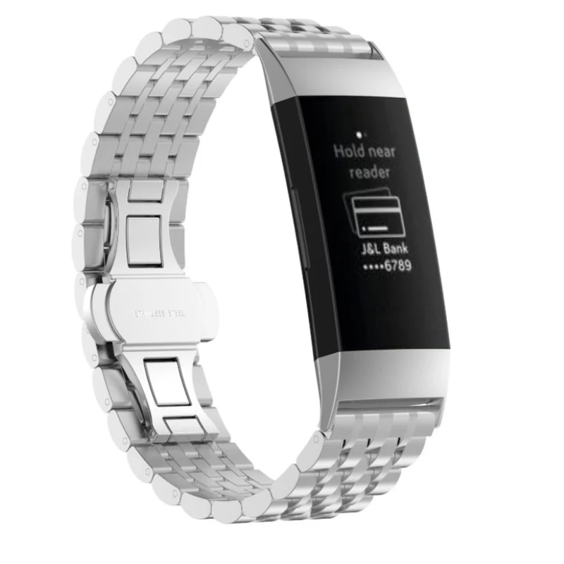 Mega haltbar Fitbit Charge 3 Metall armband