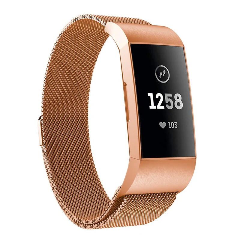 Brillant Fitbit Charge 3 Metall armband