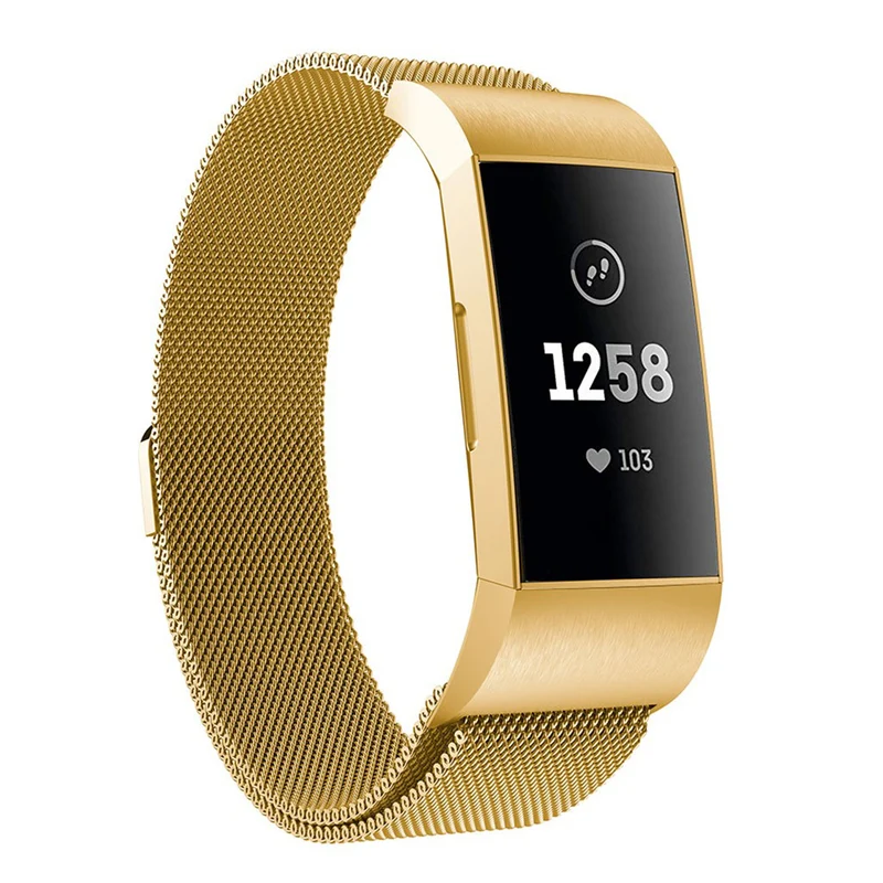 Brillant Fitbit Charge 3 Metall armband