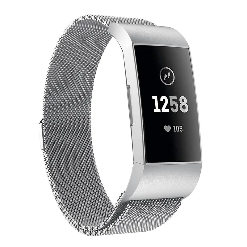 Brillant Fitbit Charge 3 Metall armband
