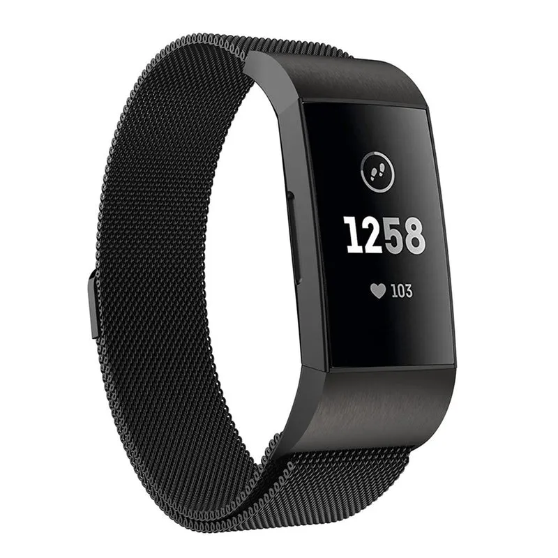 Brillant Fitbit Charge 3 Metall armband