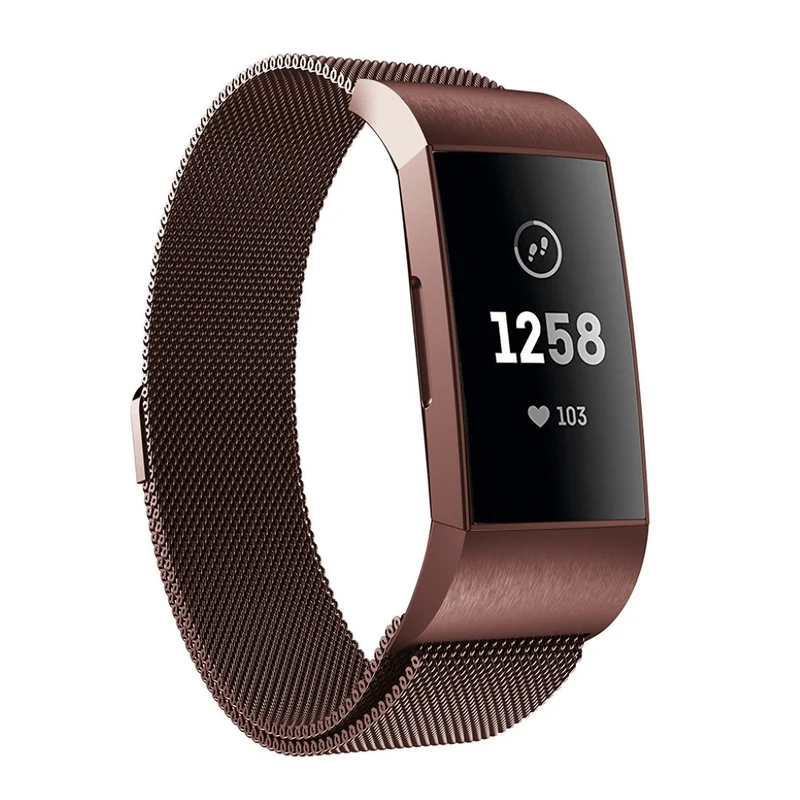 Brillant Fitbit Charge 3 Metall armband