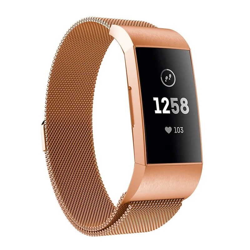 Brillant Fitbit Charge 3 Metall armband