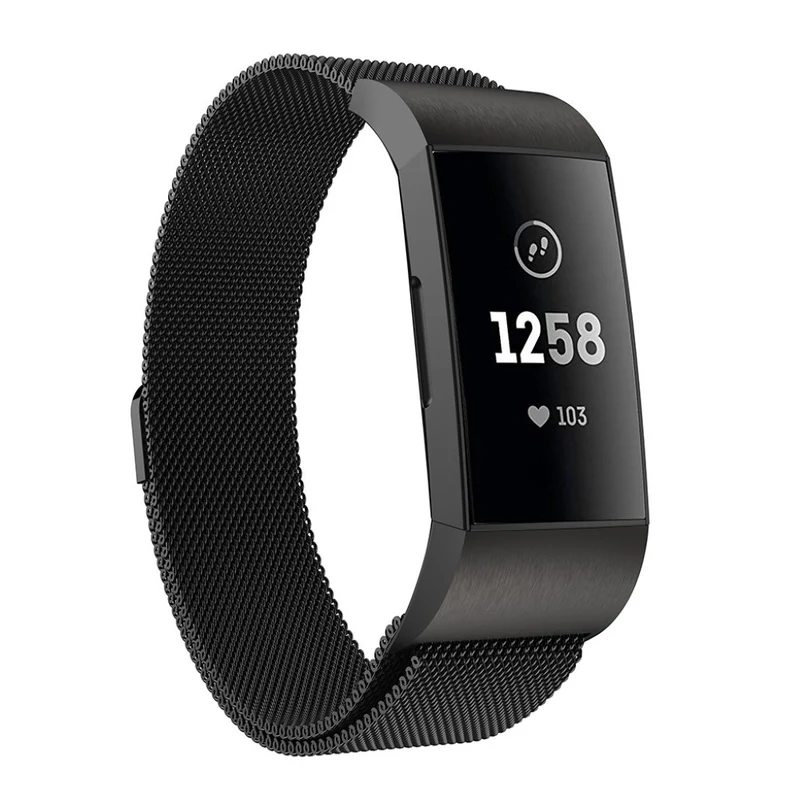 Brillant Fitbit Charge 3 Metall armband