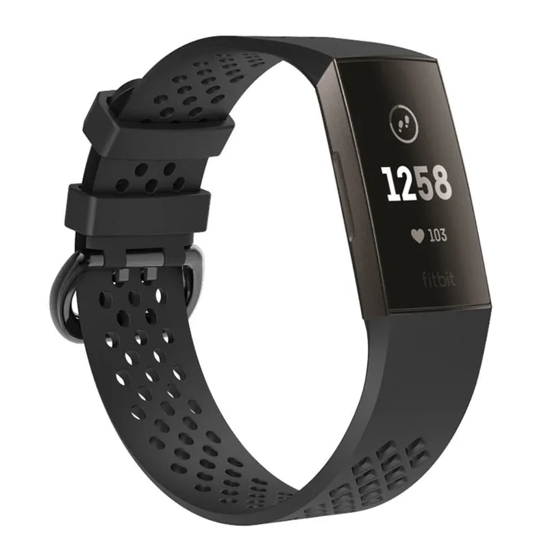 Super robust Fitbit Charge 3 Silikon / TPU armband