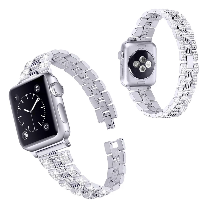 Super stylisch Universell Apple Metall und Strass armband