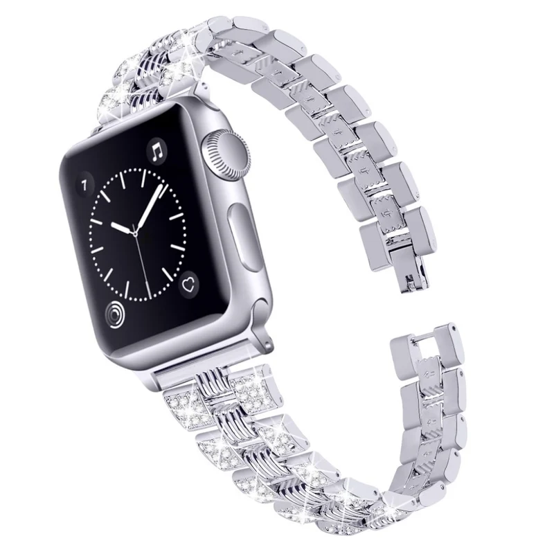 Super stylisch Universell Apple Metall und Strass armband