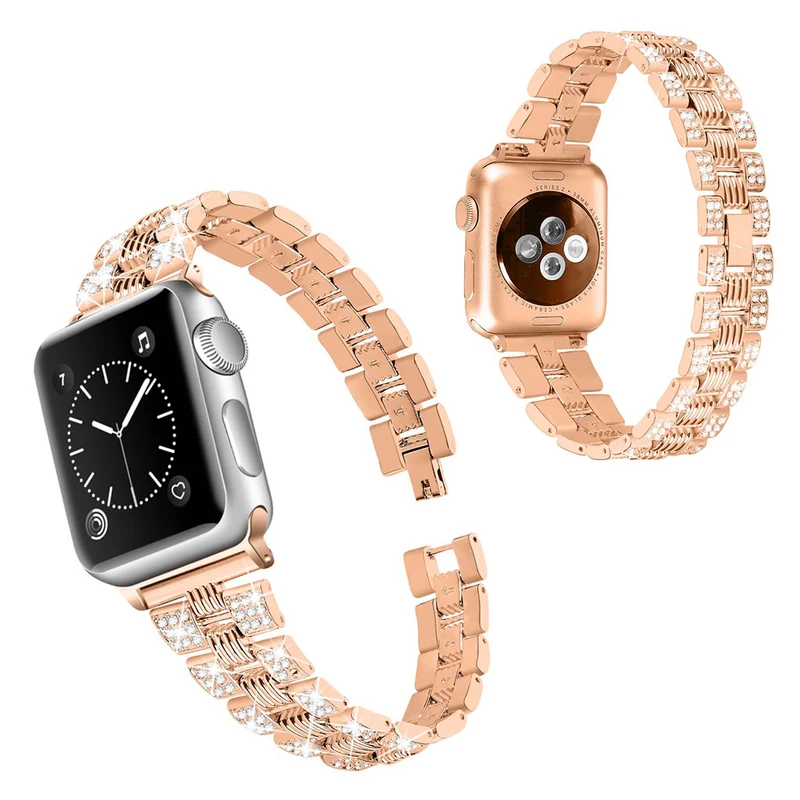 Super stylisch Universell Apple Metall und Strass armband