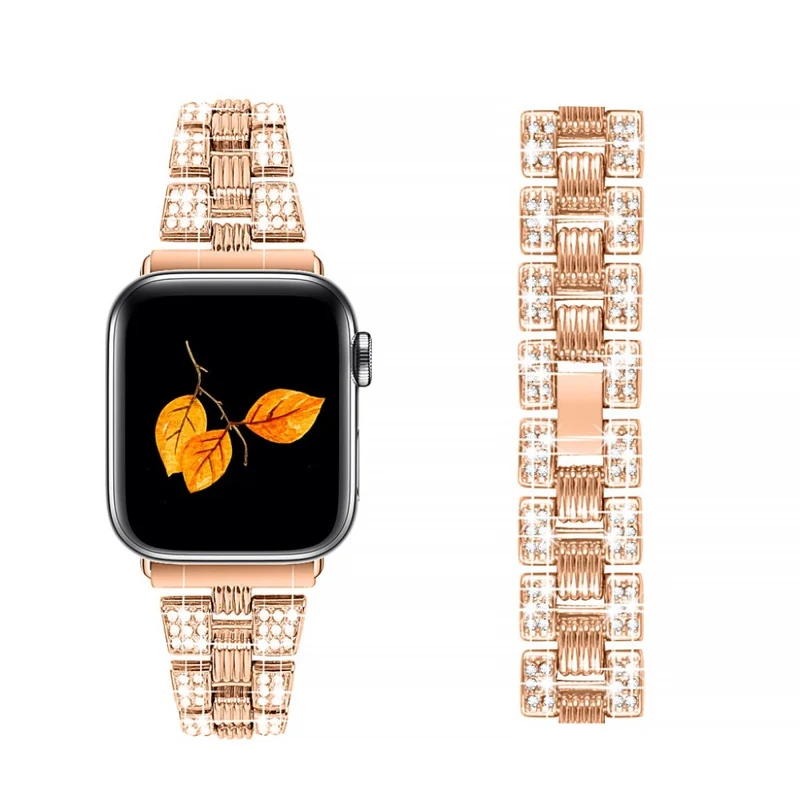 Super stylisch Universell Apple Metall und Strass armband