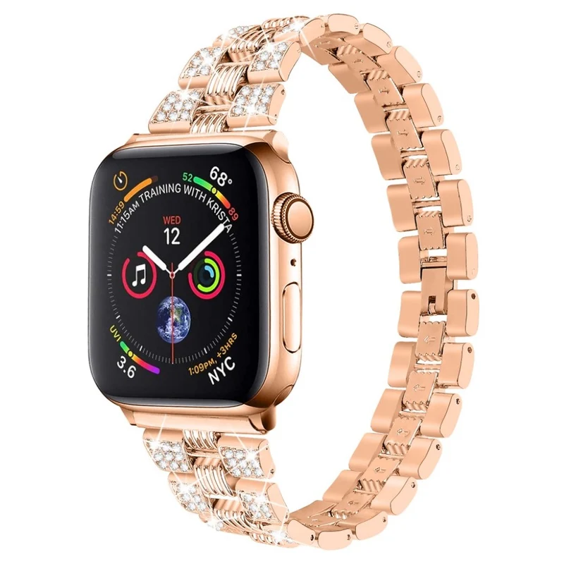 Super stylisch Universell Apple Metall und Strass armband
