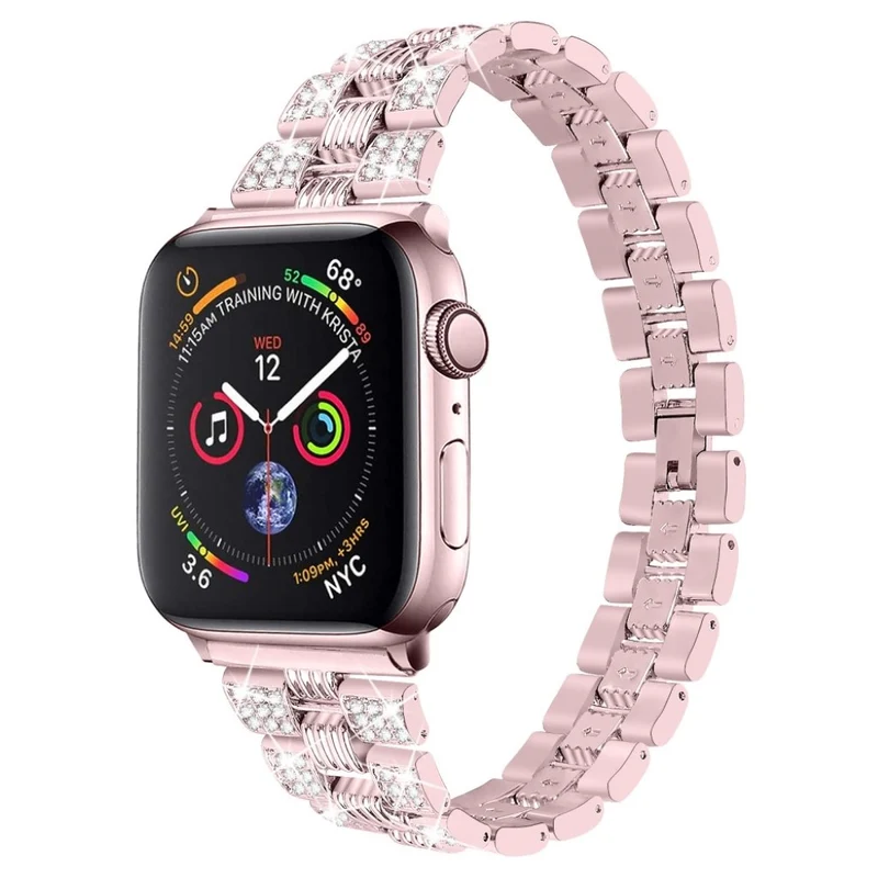 Super stylisch Universell Apple Metall und Strass armband