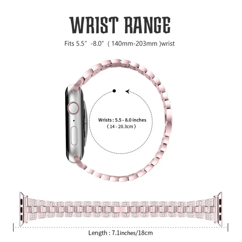 Super stylisch Universell Apple Metall und Strass armband