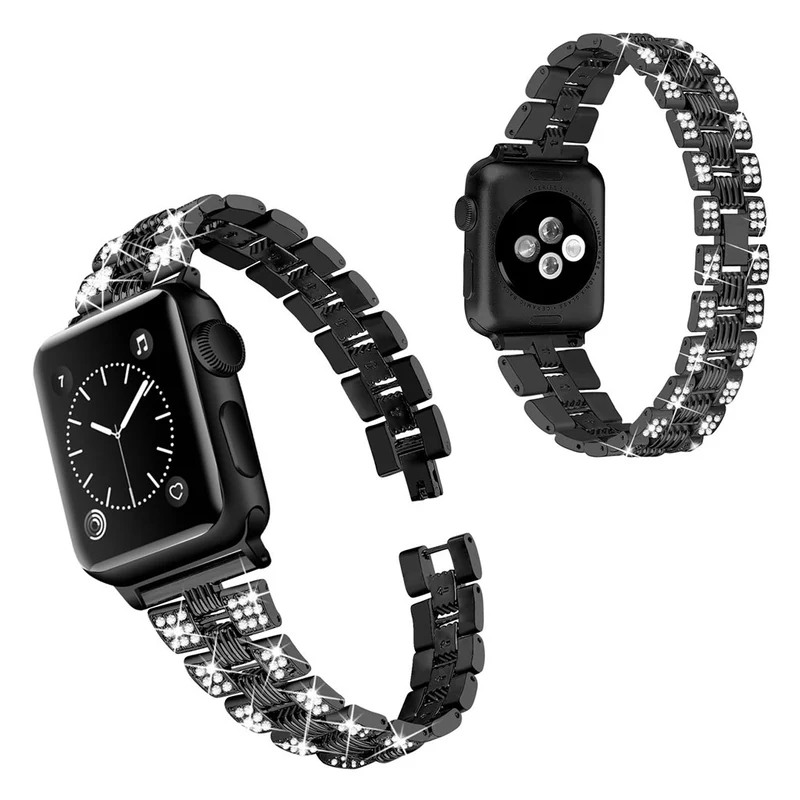 Super stylisch Universell Apple Metall und Strass armband