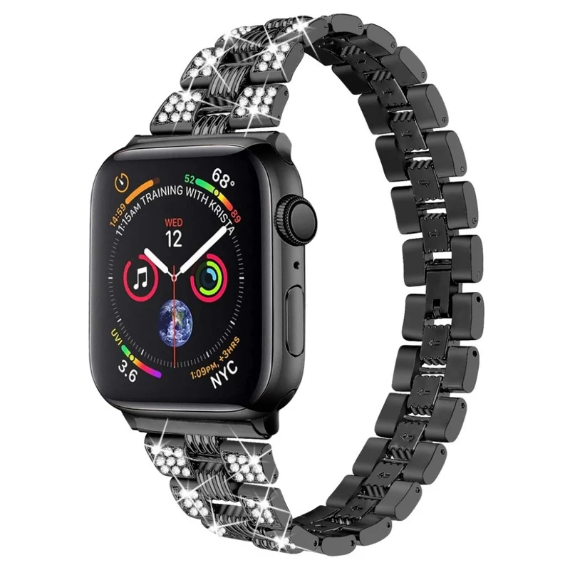 Super stylisch Universell Apple Metall und Strass armband
