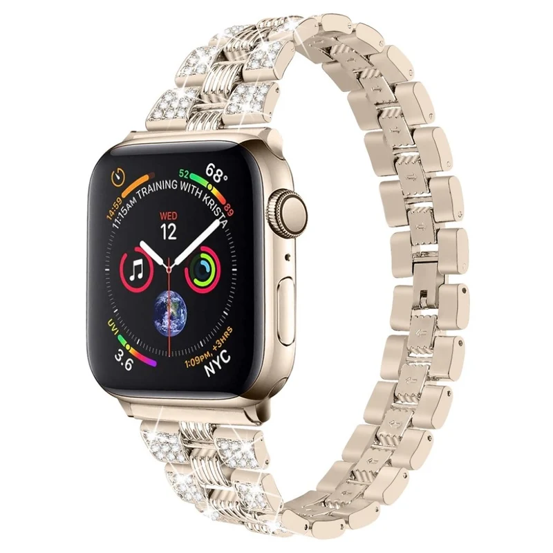 Super stylisch Universell Apple Metall und Strass armband