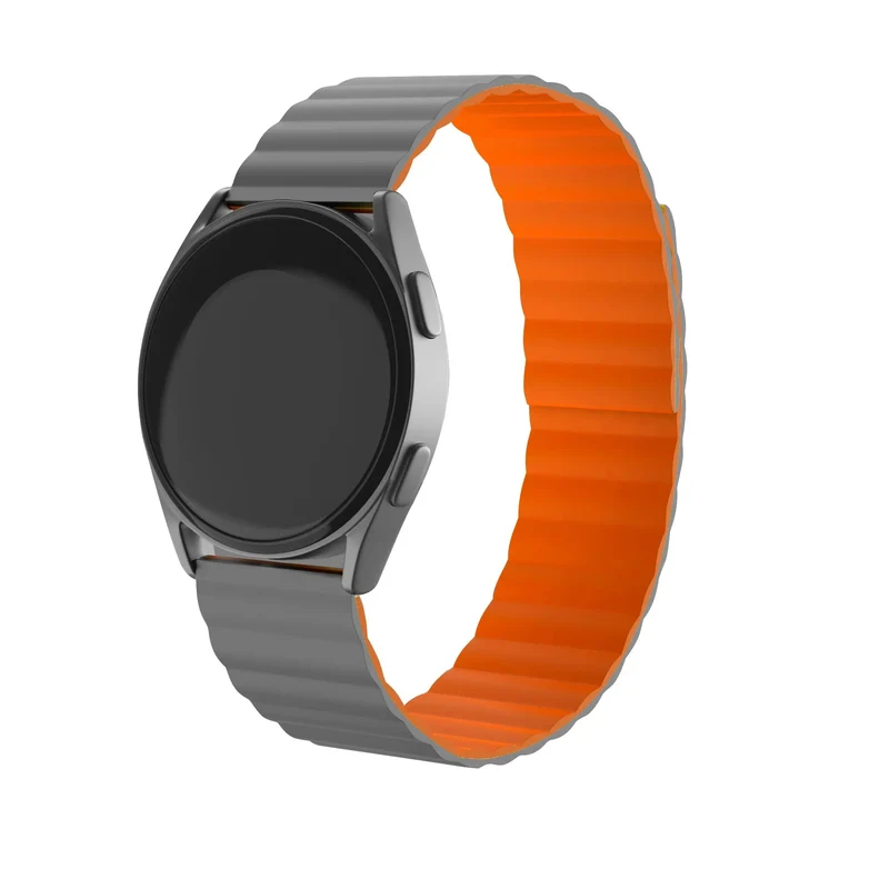 ICE Fit 1.78 Magnetisches Silikonarmband (Grau/Orange)