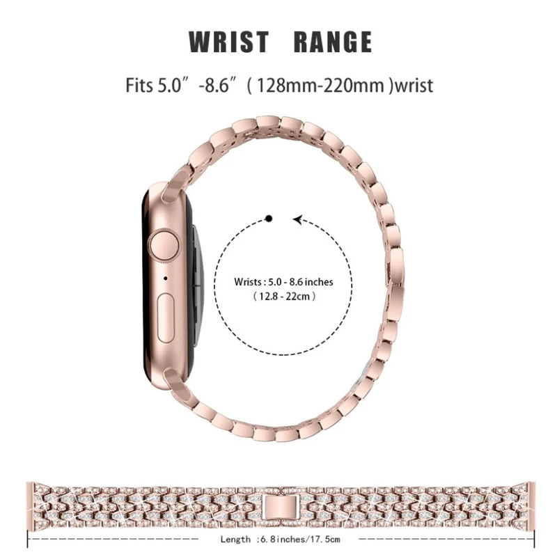 Cool Universell Apple Metall und Strass armband