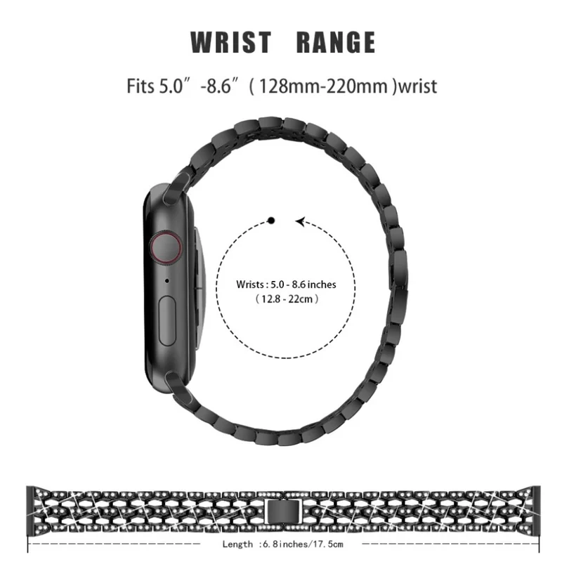 Cool Universell Apple Metall und Strass armband
