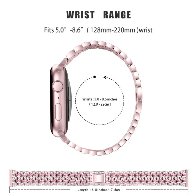 Cool Universell Apple Metall und Strass armband