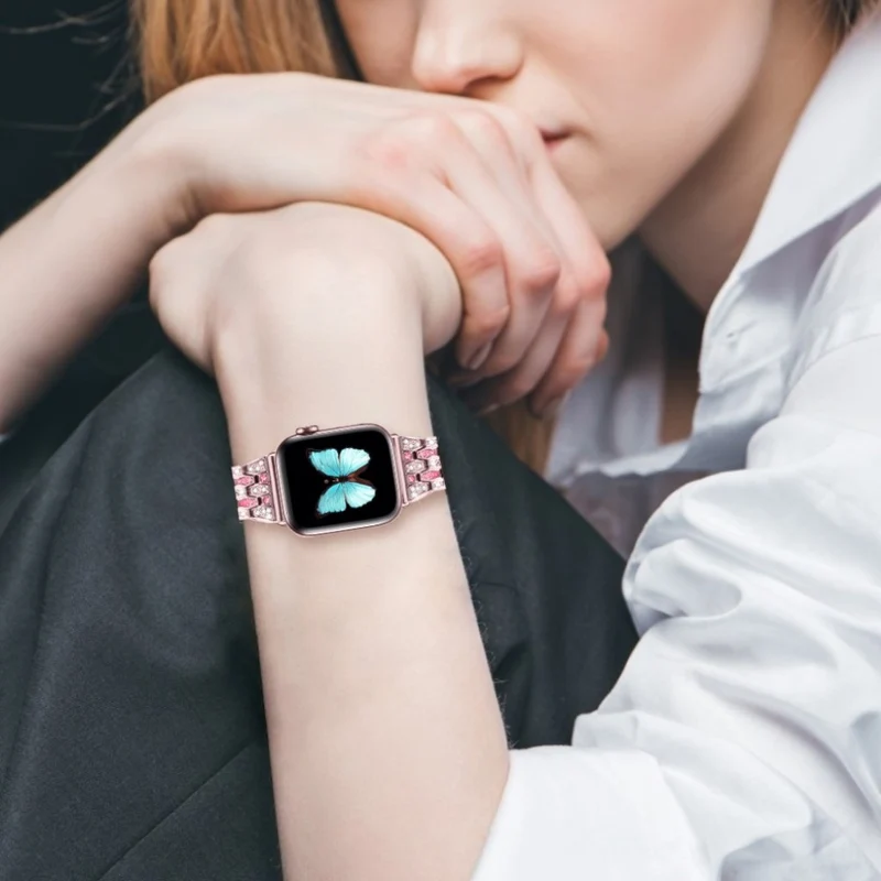 Cool Universell Apple Metall und Strass armband