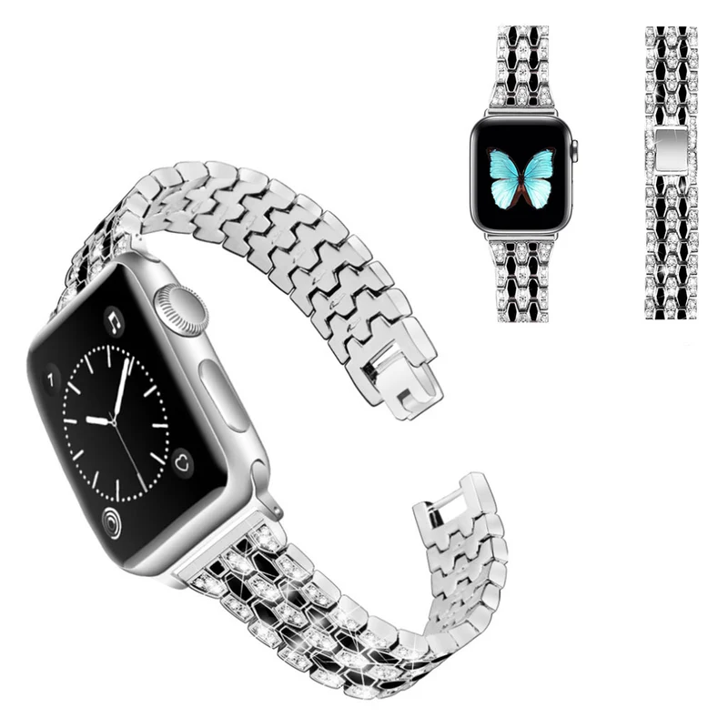 Cool Universell Apple Metall und Strass armband