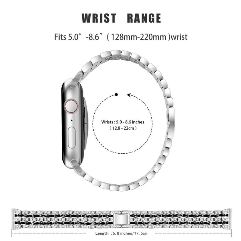Cool Universell Apple Metall und Strass armband